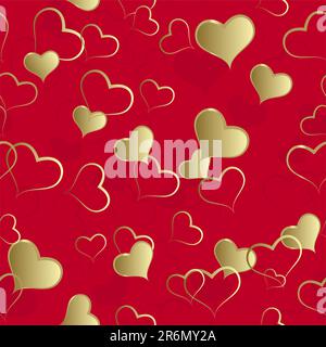 Perfetta da cuori(può essere ripetuto e scalato in qualsiasi dimensione) Illustrazione Vettoriale