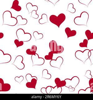 Perfetta da cuori(può essere ripetuto e scalato in qualsiasi dimensione) Illustrazione Vettoriale