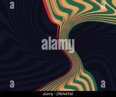 Sfondo vettore modificabile astratto delle linee curve Illustrazione Vettoriale