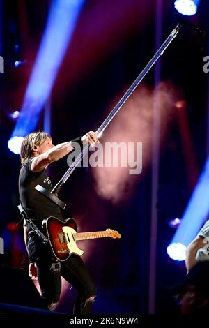 9 giugno 2023 - Nashville, Tennessee - Keith Urban. Concerto serale del CMA Music Fest 2023 presso il Nissan Stadium. Foto Stock