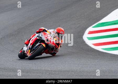 10th giugno 2023; Autodromo Internazionale del Mugello, Scarperia e San Piero, Firenze, Italia; 2023° MotoGP Italia Qualifiche; Marc Marquez Repsol Honda Team Foto Stock