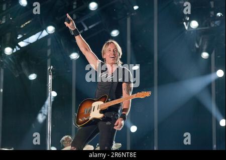 9 giugno 2023 - Nashville, Tennessee; USA - il musicista KEITH URBAN suona dal vivo al Nissan Stadium come parte del CMA Music Festival 2023 che si è svolto nel centro di Nashville. Copyright Jason Moore 2023. (Credit Image: © Jason Moore/ZUMA Press Wire) SOLO PER USO EDITORIALE! Non per USO commerciale! Foto Stock
