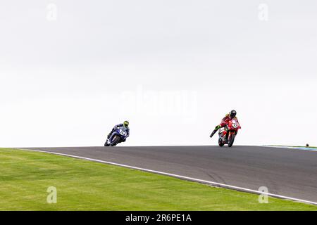 PHILLIP ISLAND, AUSTRALIA - 29 FEBBRAIO: Troy Herfoss (17), pilota della Penrite Honda Racing, durante il round 1 del Campionato Mondiale Superbike 2020, il 29 febbraio 2020 sul circuito di Phillip Island a Victoria, Australia. Foto Stock