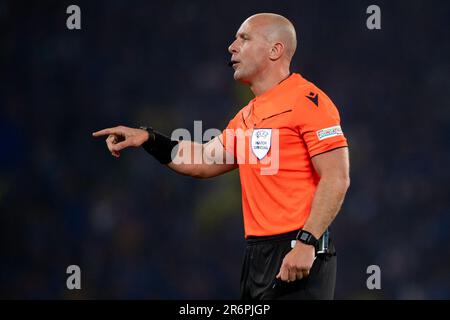 Istambul, Turchia. 11th giugno, 2023. Arbitro Szymon Marciniak durante la finale UEFA Champions League 2023 tra Manchester City e Inter allo Stadio Olimpico di Atatürk a Istanbul, Turchia il 10 giugno 2023 (Foto di Andrew SURMA/ Credit: Sipa USA/Alamy Live News Foto Stock