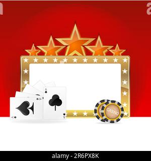 Illustrazione delle icone del casinò Illustrazione Vettoriale