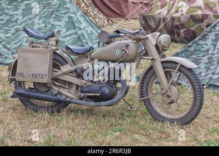 German WWII 1939 DKW 100 Light Dispatch Moto Foto Stock