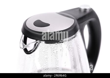 Bollitore di vetro sul fornello a gas Foto stock - Alamy