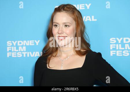 Sydney, Australia. 11th giugno 2023. 70th Sydney Film Festival: Bad Behaviour, prima moquette rossa australiana allo state Theatre, 49 Market Street. Nella foto: Nicole Shostak. Credit: Richard Milnes/Alamy Live News Foto Stock