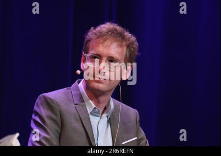 Colonia, Germania. 10th giugno, 2023. L'autore Adrian Daub a Phil.Cologne. Credit: Horst Galuschka/dpa/Alamy Live News Foto Stock