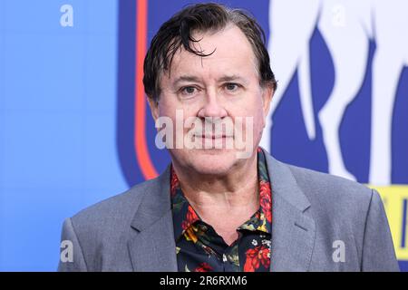 NORTH HOLLYWOOD, LOS ANGELES, CALIFORNIA, USA - 10 GIUGNO: L'attore inglese Jeremy Swift arriva alla stagione 3 della FYC Red Carpet di Apple TV+'Ted lasso' tenutasi presso il Saban Media Center dell'Accademia televisiva il 10 giugno 2023 a North Hollywood, Los Angeles, California, Stati Uniti. (Foto di Xavier Collin/Image Press Agency) Foto Stock