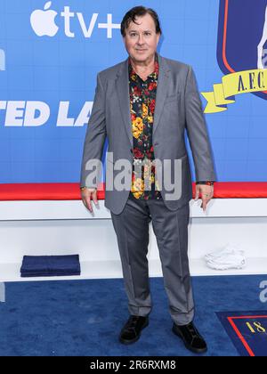 NORTH HOLLYWOOD, LOS ANGELES, CALIFORNIA, USA - 10 GIUGNO: L'attore inglese Jeremy Swift arriva alla stagione 3 della FYC Red Carpet di Apple TV+'Ted lasso' tenutasi presso il Saban Media Center dell'Accademia televisiva il 10 giugno 2023 a North Hollywood, Los Angeles, California, Stati Uniti. (Foto di Xavier Collin/Image Press Agency) Foto Stock