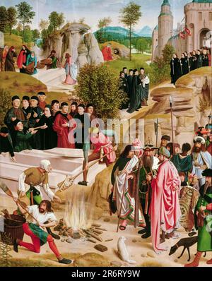 Leggenda delle reliquie di San Giovanni Battista, dipinto ad olio su tavola di Geertgen Tot Sint Jans, 1484-1490 Foto Stock