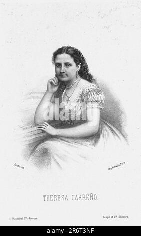 Ritratto del compositore e pianista Teresa Carreño (1853-1917). Museo: COLLEZIONE PRIVATA. Autore: ANONIMO. Foto Stock