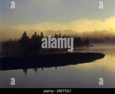 Alba nel Parco Nazionale di Yellowstone Foto Stock