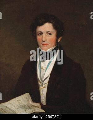 Ritratto del compositore Sir Henry Rowley Bishop (1786-1855). Museo: COLLEZIONE PRIVATA. Autore: Sir George Hayter. Foto Stock