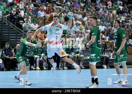 Wetzlar, Germania. 11th giugno, 2023. Wetzlar, Germania, giugno 11th 2023: Kay Smits ( 31 Magdeburg ) durante il gioco Liqui Moly Handball-Bundesliga tra HSG Wetzlar e SC Magedeburg a Buderus-Arena a Wetzlar, GERMANIA. (Julia Kneissl/SPP) Credit: SPP Sport Press Photo. /Alamy Live News Foto Stock