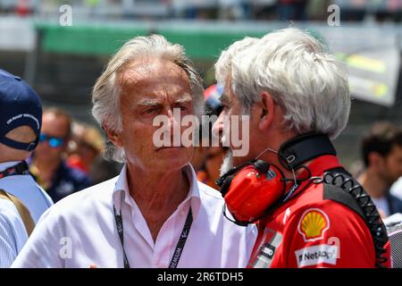 Mugello, Italia. 11th giugno, 2023. Circuito Internazionale del Mugello, Mugello, Italia, 11 giugno 2023, Luca Cordero di Montezemolo, imprenditore, dirigente e politico italiano, ex presidente della Ferrari durante il Gran Premio d'Italia di Race MotoGP - Campionato del mondo MotoGP Credit: Live Media Publishing Group/Alamy Live News Foto Stock