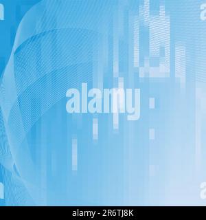 Abstract sfondo costituito da piazze e onde Illustrazione Vettoriale