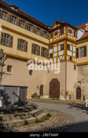 Cortile del castello di Hohentubingen a Tubingen, Germania Foto Stock
