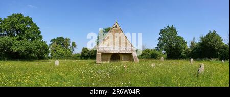 All Saints Church Leigh Cricklade Wiltshire chiesa medievale vicino alla sorgente del Tamigi Foto Stock