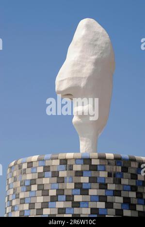 Scultura, Rubensplein, Knokke-Heist, Fiandre Occidentali, Belgio, Fiandre Foto Stock