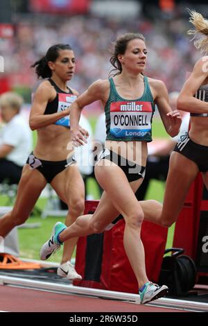 Jessica o'CONNELL (Canada) in gara nella finale femminile 5000m alla 2019, IAAF Diamond League, Anniversary Games, Queen Elizabeth Olympic Park, Stratford, Londra, UK. Foto Stock