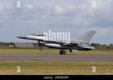 E-611 General Dynamics F-16AM Fighting Falcon Karup AB 19/06/2022 Foto Stock