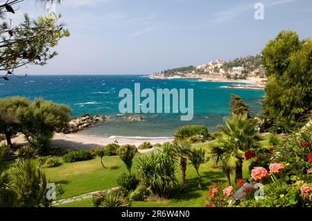 Baia, Bordighera, Riviera Italiana, Mar Ligure, Liguria, Italia Foto Stock