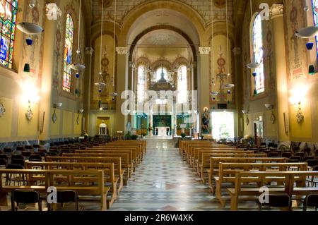 Chiesa dell'Immacolata, Bordighera, Riviera Italiana, Liguria, Italia Foto Stock