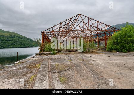 Royal Navy Torpedo Sito di test Arrochar Scozia Foto Stock