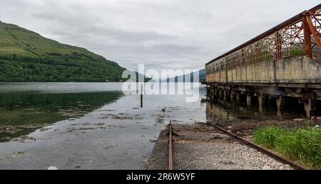 Royal Navy Torpedo Sito di test Arrochar Scozia Foto Stock