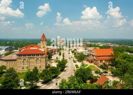 University of Kansas a Lawrence, Kansas in una giornata di sole Foto Stock