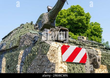 Panzerhauditze 2000 (PzH 2000) Olucitore blindato, olucitore semovente tedesco da 155 mm Foto Stock
