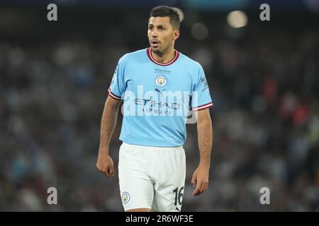 Istanbul, Turchia. 10th giugno, 2023. Rodri di Manchester City durante la finale della UEFA Champions League tra il Manchester City FC e il FC Internazionale allo Stadio Olimpico Ataturk di Istanbul, Turchia, il 10 giugno 2023. Credit: Giuseppe Maffia/Alamy Live News Foto Stock