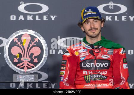 Firenze, Italia. 11th giugno 2023; Autodromo Internazionale del Mugello, Scarperia e San Piero, Firenze, Italia; 2023° MotoGP Race Day; Francesco Bagnaia, Ducati Lenovo Team Credit: Action Plus Sports Images/Alamy Live News Foto Stock