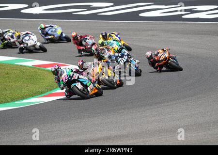 Misano Adriatico, Ita. 11th giugno, 2023. 21 Moto2 Alonso Lopez Lightech speedup Boscoscruro in occasione del MotoGP Oakley Gran Premio d'Italia Tissot gara Moto3 Domenica, MotoGP d'Italia - al circuito del Mugello il 11 giugno 2023 a Scarperia, Italia. (Foto di Fabio Averna/Sipa USA) Credit: Sipa USA/Alamy Live News Foto Stock