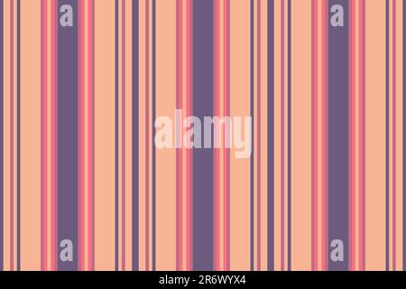Tessuto vettoriale senza cuciture di sfondo linee motivo con tessuto a strisce verticale nei colori rosso e arancione. Illustrazione Vettoriale