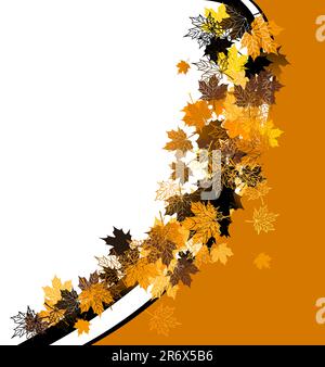 Telaio di autunno: maple leaf. Posto per il testo qui. Illustrazione Vettoriale