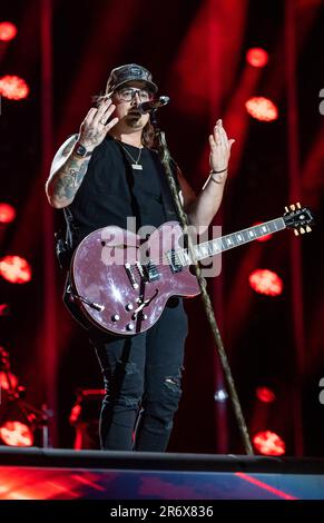 HARDY si esibisce durante il giorno 2 del CMA Fest al Nissan Stadium giovedì 9 giugno 2023 a Nashville, Tennessee. (Foto di Amiee Stubbs/ImageSPACE/Sipa USA) Credit: Sipa USA/Alamy Live News Foto Stock