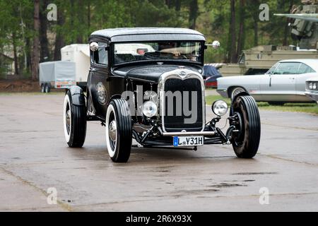 FINOWFURT, GERMANIA - 06 MAGGIO 2023: Il hot Rod basato su Ford modello A, 1931. Festival di gara 2023. Apertura stagionale. Foto Stock