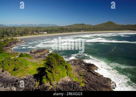 Immagine aerea di Cox Bay, BC, Canada Foto Stock