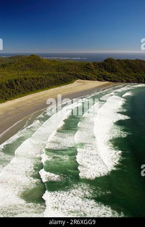 Immagine aerea di Cox Bay, BC, Canada Foto Stock