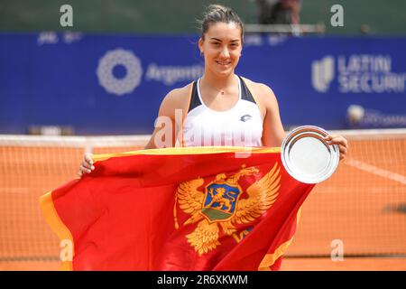 Danka Kovinic (secondo posto, Montenegro). Argentina Open WTA 2022, finale Foto Stock
