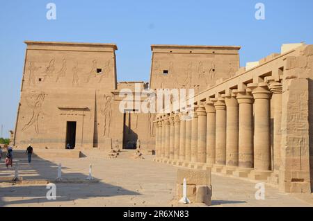 Egitto . Tempio di Philae. Monumenti egizi Foto Stock