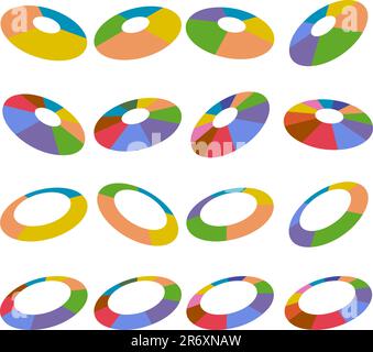 Rotella angolata grafici isolati su uno sfondo bianco. Illustrazione Vettoriale