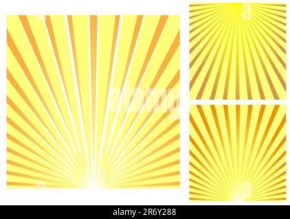Raggi di sole per modificare la tua copertina, box, sfondo Illustrazione Vettoriale