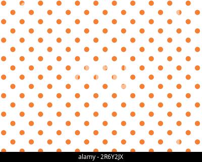 Eps8 Vector sfondo bianco con pois arancioni. Illustrazione Vettoriale