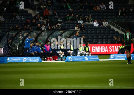 GEELONG, AUSTRALIA - 20 NOVEMBRE: Durante il turno 1 a-League incontro di calcio tra Western United FC e Melbourne Victory FC il 20 novembre 2021 al GMHBA Stadium di Geelong, Australia. Foto Stock