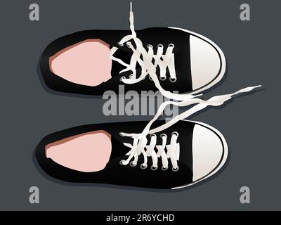 athletic shoes sneakers Stock Vector