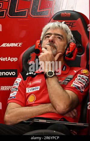 Circuito Internazionale del Mugello, Mugello, Italia, 10 giugno 2023, Direttore generale Ducati Corse Luigi Dall'Igna durante le Qualifiche MotoGP Grand Prix dell'IT Foto Stock